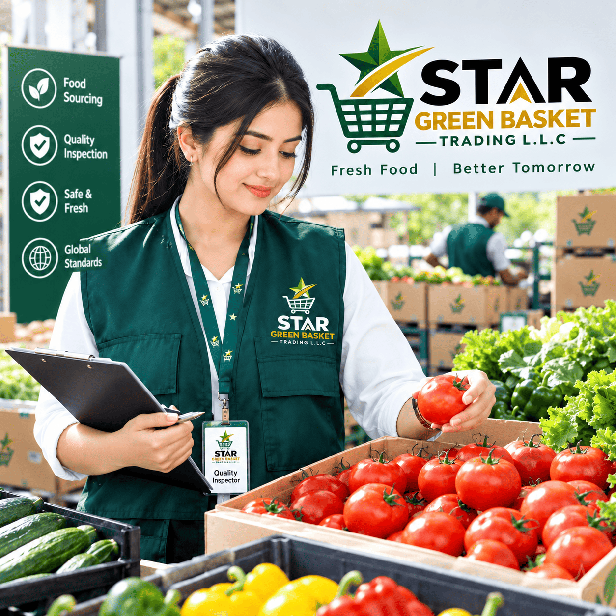 Food sourcing and quality inspection at Star Green Basket